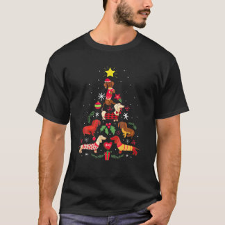 Funny Dachshund Christmas Xmas Tree Dogs Lover T-Shirt