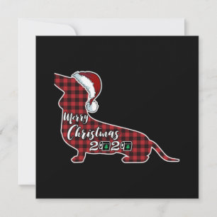 Funny Dachshund Dog Christmas Note Card
