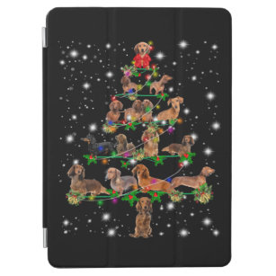Funny Dachshund Dog Christmas Tree Ornaments Decor iPad Air Cover