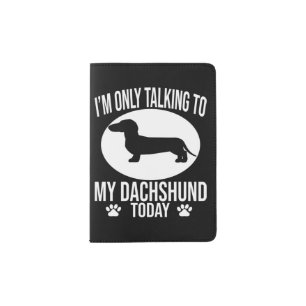 funny dachshund dog gift passport holder