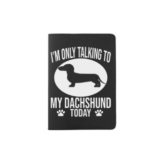 funny dachshund dog gift passport holder