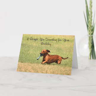 Funny Dachshund dog Happy Birthday card. Card