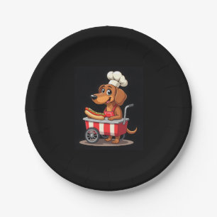 Funny Dachshund Dog Hotdog Sandwich Weenie Sausage Paper Plates