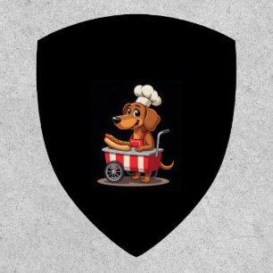Funny Dachshund Dog Hotdog Sandwich Weenie Sausage Patch