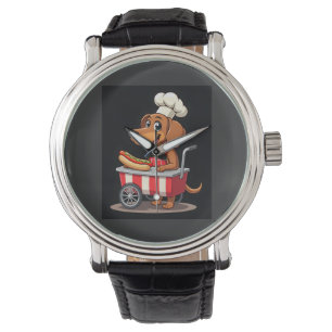 Funny Dachshund Dog Hotdog Sandwich Weenie Sausage Watch