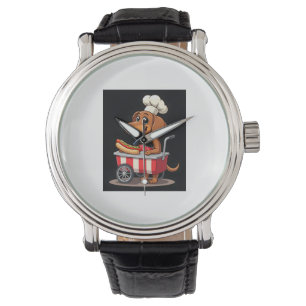 Funny Dachshund Dog Hotdog Sandwich Weenie Sausage Watch