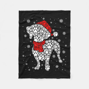 Funny Dachshund Dog Paws Santa Hat Christmas Xmas  Fleece Blanket