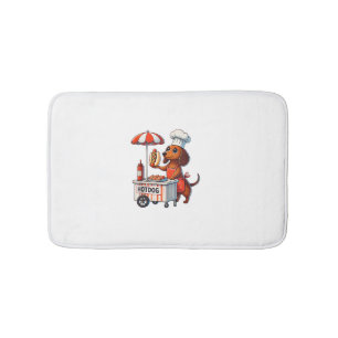 Funny Dachshund Dog Weenie Sausage Hotdog Sandwich Bath Mat