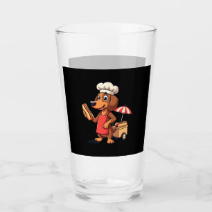Funny Dachshund Dog Weenie Sausage Hotdog Sandwich Glass