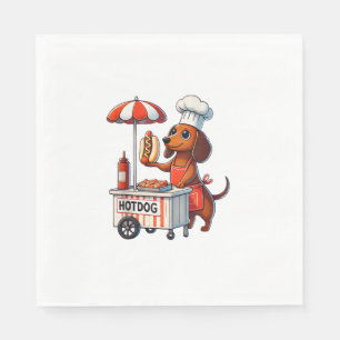 Funny Dachshund Dog Weenie Sausage Hotdog Sandwich Napkins