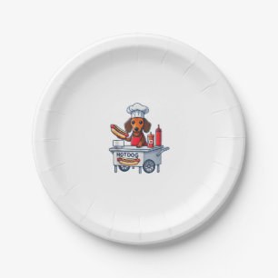 Funny Dachshund Dog Weenie Sausage Hotdog Sandwich Paper Plates