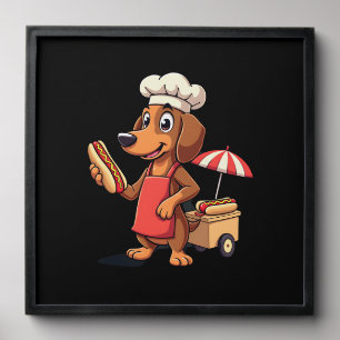 Funny Dachshund Dog Weenie Sausage Hotdog Sandwich Peel And Stick Photo Tile