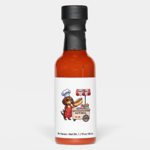 Funny Dachshund Dog Weiner Sausage Hotdog Sandwich Hot Sauces