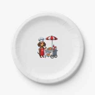 Funny Dachshund Dog Weiner Sausage Hotdog Sandwich Paper Plates