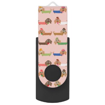 Funny Dachshund Dogs Flash Drive by FashionPhones at Zazzle