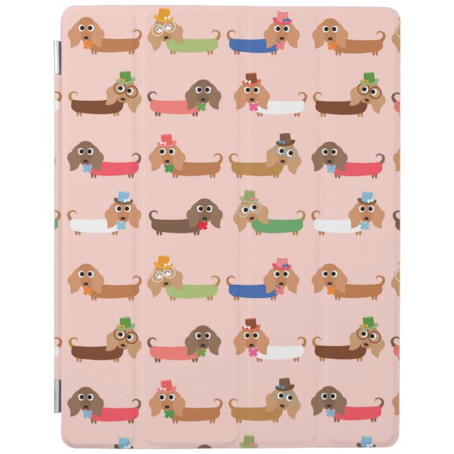 Funny Dachshund Dogs iPad Smart Cover (Front)