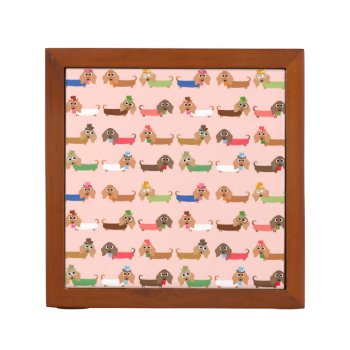Funny Dachshund Dogs Pencil Holder by FashionPhones at Zazzle