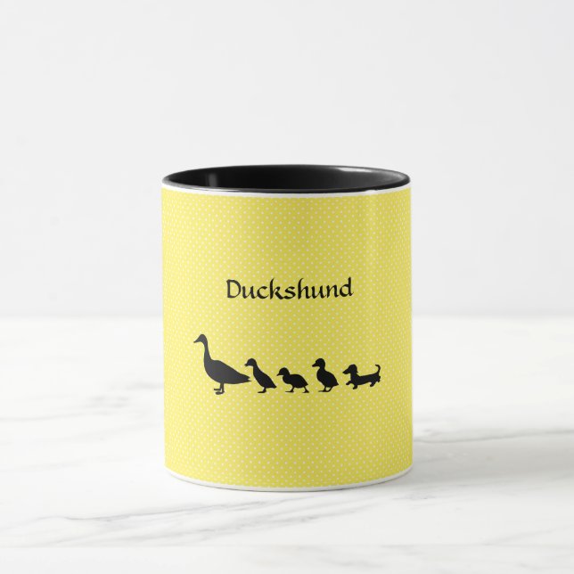 Funny Dachshund Duck Coffee Mug (Center)
