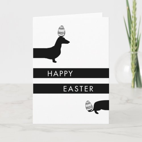 Funny Dachshund Easter Holiday Card