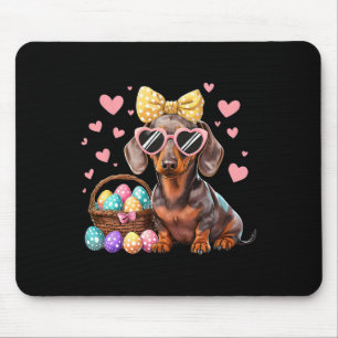 Funny Dachshund Easter Shirt Wiener Dog Egg Hunt T Mouse Pad