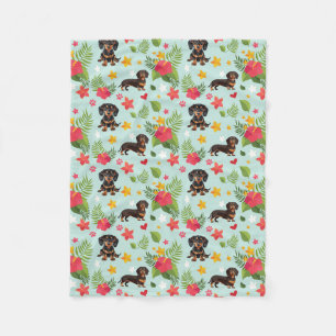 Funny Dachshund Gift Fleece Blanket