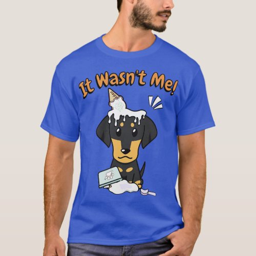 Funny dachshund got caught stealing ice cream T_Shirt