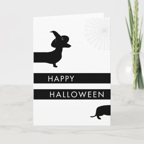 Funny Dachshund Halloween Card