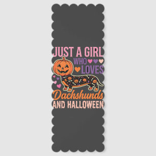 Funny Dachshund Halloween Pumpkin Dog Lover Bookmarks