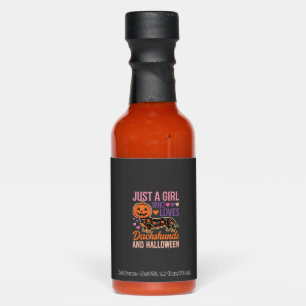 Funny Dachshund Halloween Pumpkin Dog Lover Hot Sauces