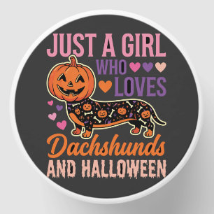 Funny Dachshund Halloween Pumpkin Dog Lover Mini Candle Favors