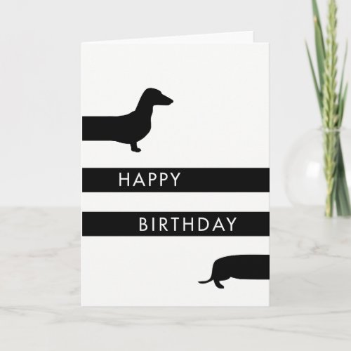 Funny Dachshund Happy Birthday Card
