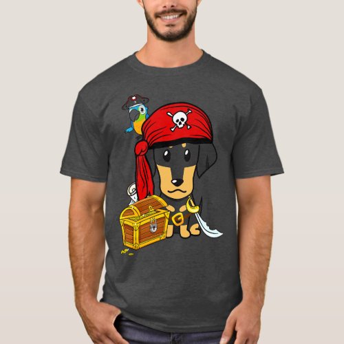Funny dachshund is a pirate T_Shirt