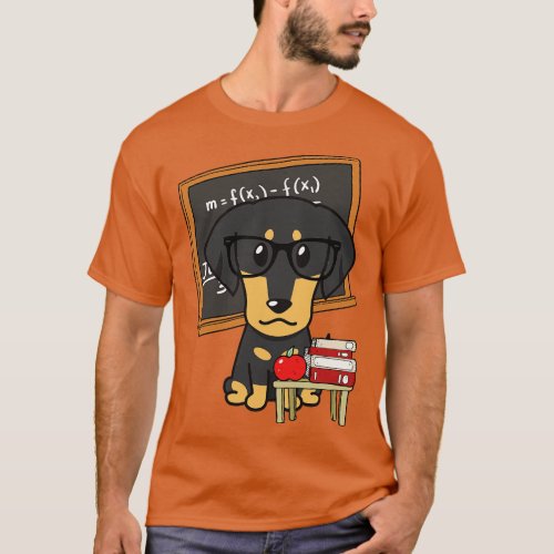Funny dachshund is teaching T_Shirt