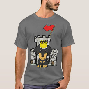 Funny Dachshund Is The King Of The Castle T-Shirt