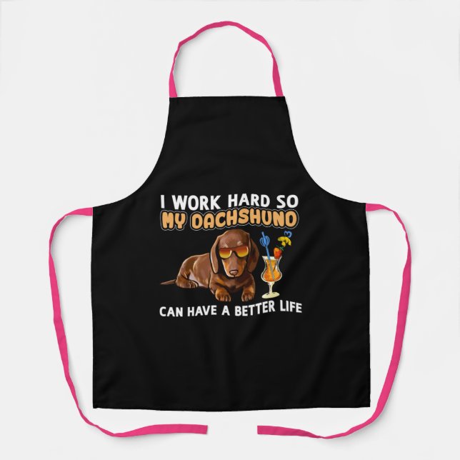 Funny Dachshund Lover Apron (Front)