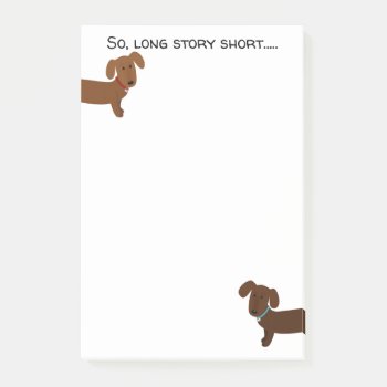 Funny Dachshund Lover Post-it Notes by NightOwlsMenagerie at Zazzle