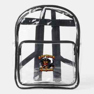 Funny Dachshund Low Rider High Attitude Clear Backpack
