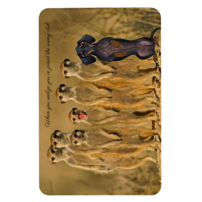 Funny Dachshund Meerkat Magnet (Vertical)