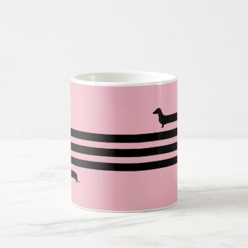 Funny Dachshund Mug Black And Pink by Doxie_love at Zazzle