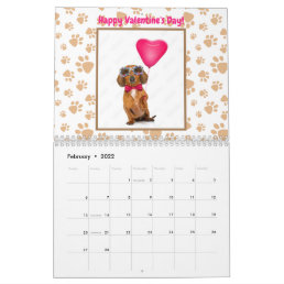 Funny Dachshund Photos Custom Text Cute Calendar