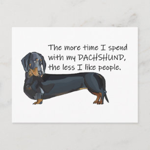 Funny Dachshund Postcard