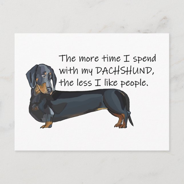 Funny Dachshund Postcard (Front)