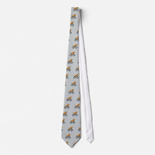 Funny Dachshund Riding Bicycle Neck Tie