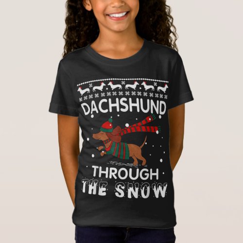 Funny Dachshund Santa Christmas Xmas Dachshund Dog T_Shirt