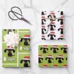 Funny Dachshund Santa Clause Cute Dog Christmas Wrapping Paper Sheets<br><div class="desc">Cute Dachshund Lover’s Christmas Wrapping Paper. Black and tan wiener dog with Santa hat patterned holiday print. Visit Jenn’s Doodle World for even more products with this funny dog design,  including more gift wrapping supplies.</div>