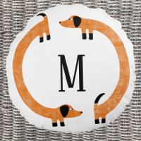 Funny Dachshund Sausage Dog Monogram
