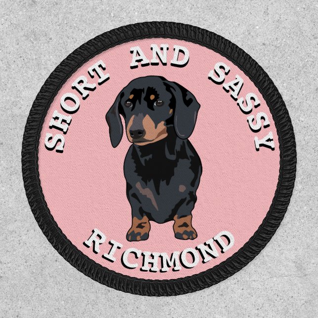 Funny Dachshund Sausage Dog Patch (Front)