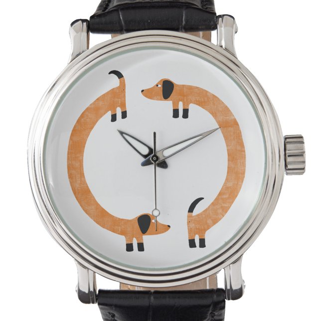 Funny Dachshund Sausage Dog Watch (Fun Dachshund Wiener Sausage Dog watch)