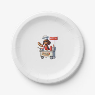Funny Dachshund Sausage Dog Weenie Hotdog Sandwich Paper Plates