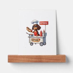 Funny Dachshund Sausage Dog Weenie Hotdog Sandwich Picture Ledge